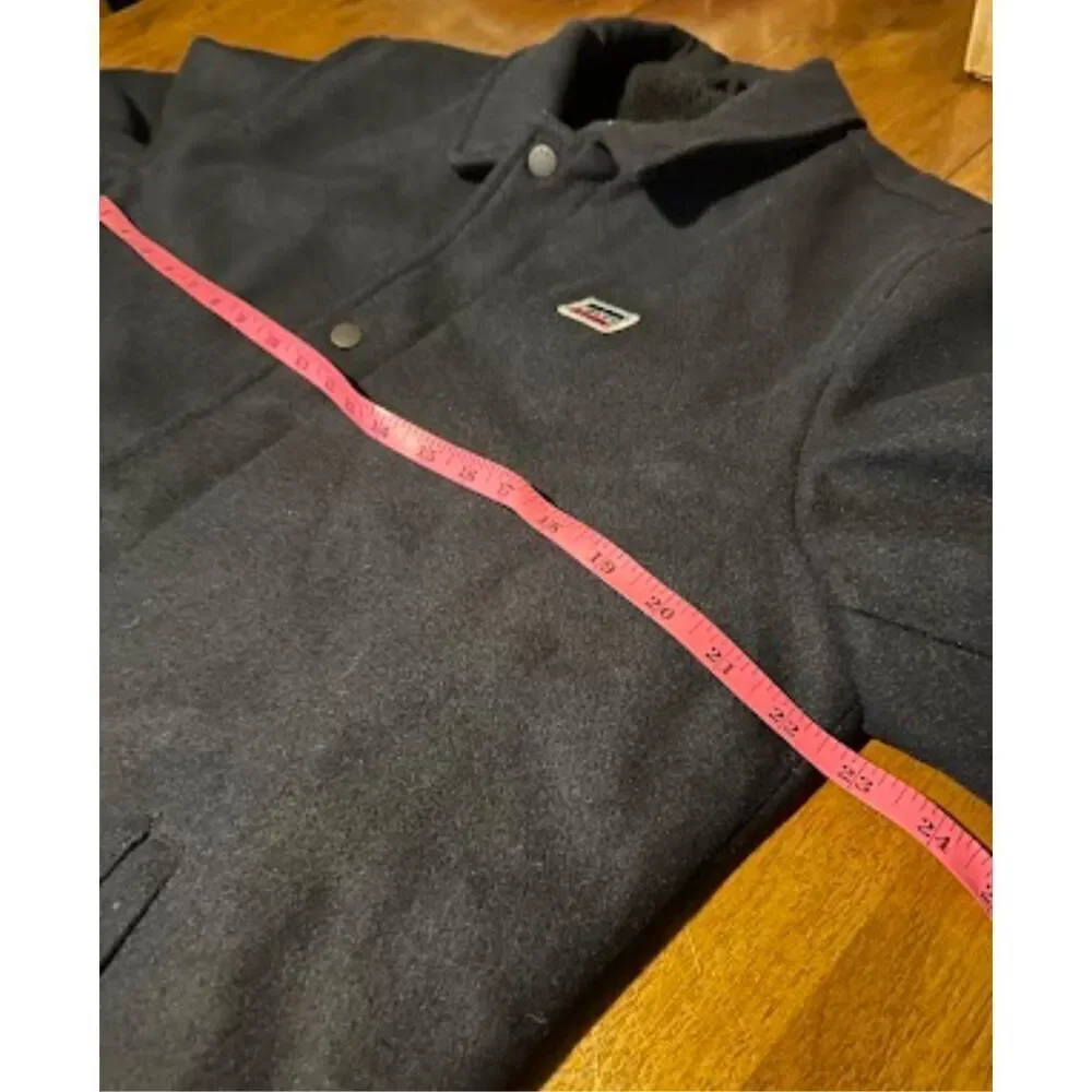 Levi's Men's Wool Blend Sherpa Lined Coaches Jacket Navy Size M New